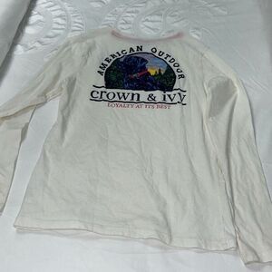 Crown & ivy dog outdoor shirt boys sz m 10-12